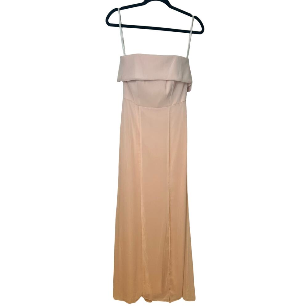 NWT Bella Blush Luxurious Chiffon Pink Gown. Size 2.